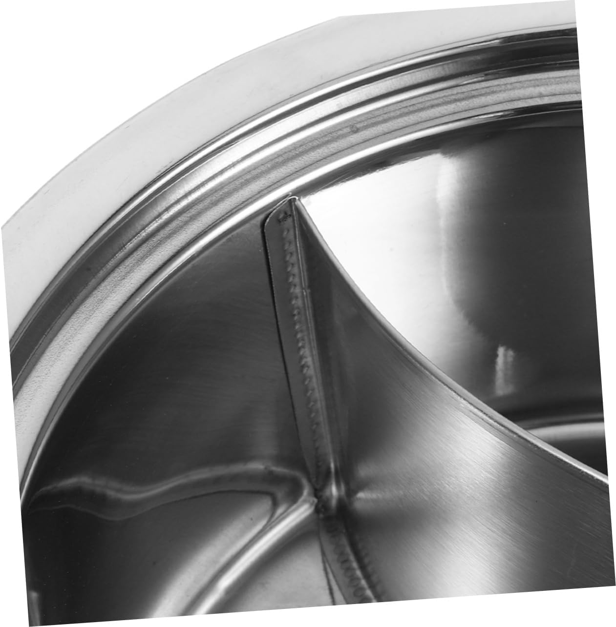 Stainless Steel Dual Hot Pot with Divider Deep Japanese Cooking Pot for Induction Cookers 1 Set