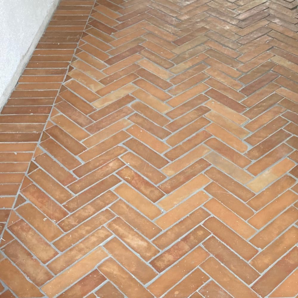 Ziegelriemchen natur mittelgroß - Terracotta Cotto Fliesen (rötlich, 1m²)