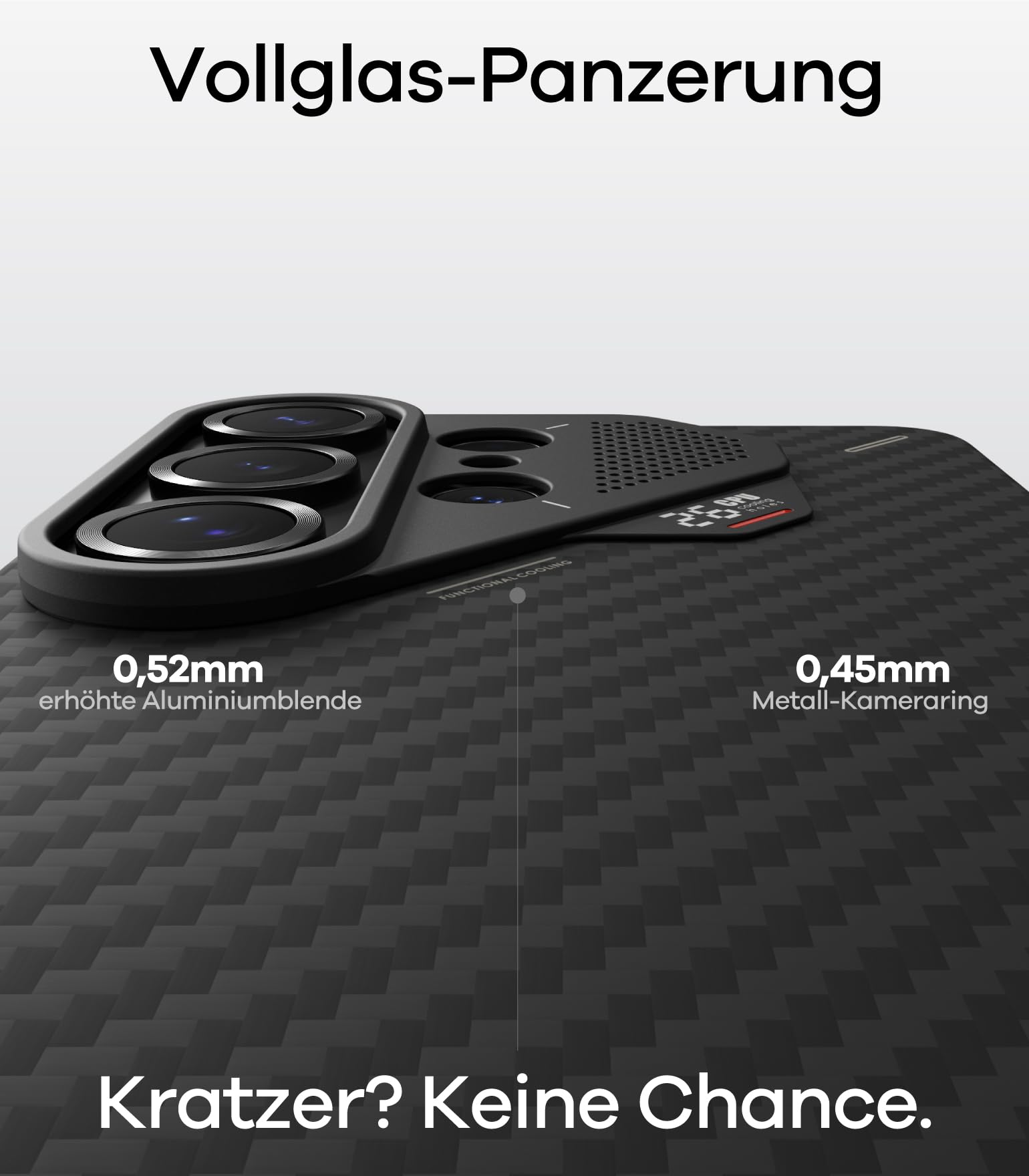 Aulumu S26 Ultra Hülle für Samsung Galaxy S26 Ultra Handyhülle aus Aramidfaser Kompatibel mit MagSafe, 1500D Ultradünn Gewoben, Passive Kühlung Samsung Galaxy S26 Ultra Magnethülle, Schwarz