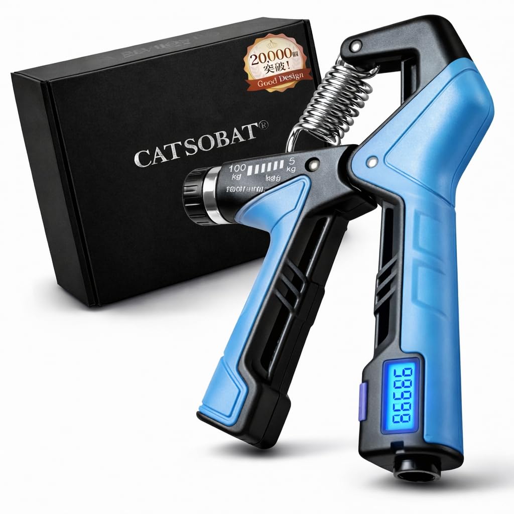 Catsobat ハンドグリップ デジタルカウンター付 近未来デザイン 電池内臓…