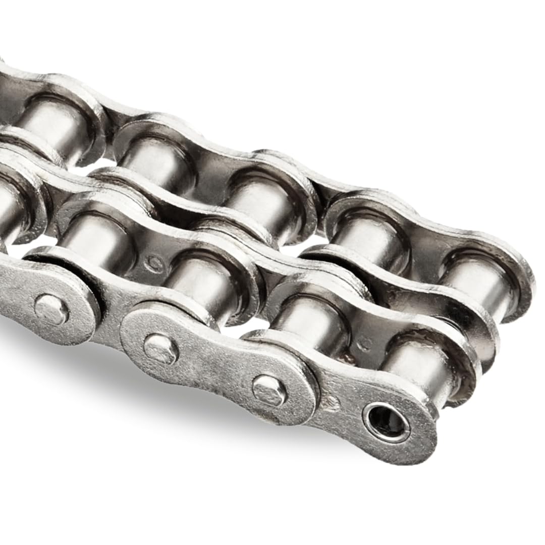 CMW - Catene di trasmissione standard - A doppia dentatura - Acciaio inox - Passo 25,4 mm - ISO - 16B-2 - Rotolo da 5 metri