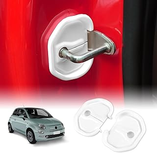 KUNGKIC フィアット Fiat 500 500X 500L 500C 500X ドブロ パンダ 124スパイダー ファストバック 適用 シリコーン 車 ドアロック 内装パーツ 錆防止 ネジ ビス 隠し 取り付け簡単 アクセサリー (白)