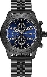 ميني فوكس ساعة عملية كاجوال رجال انالوج بعقارب معدن - MF0230G.03، بمينا أزرق، بسوار أسود