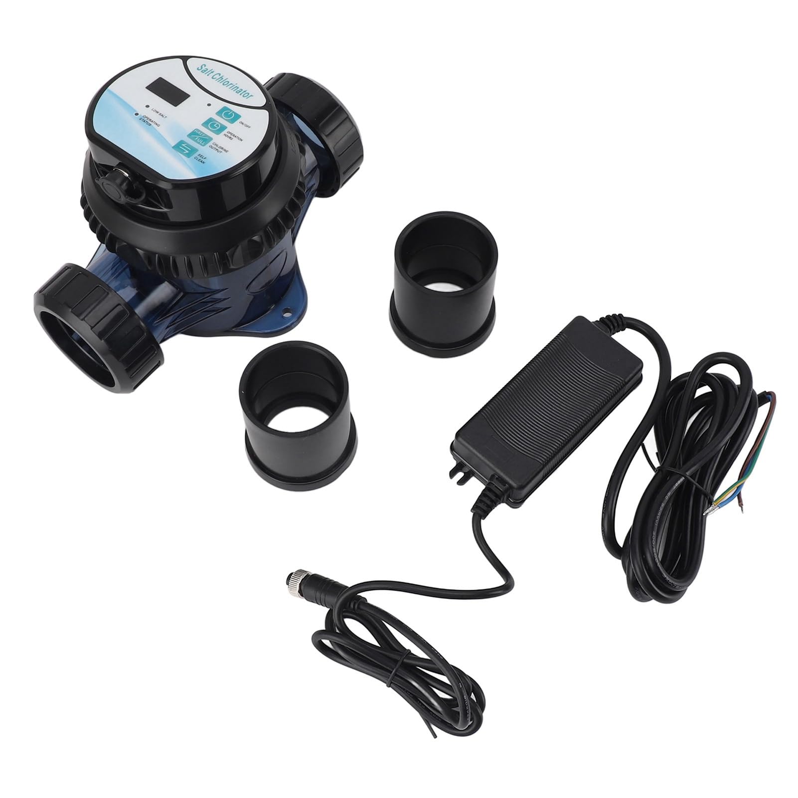 Máquina de Cloro Salino, Diseño Optimizado de la Boquilla, Monitoreo de Temperatura, Clorador de Agua Salada, Placa Desmontable para Piscina de SPA (ECR10)
