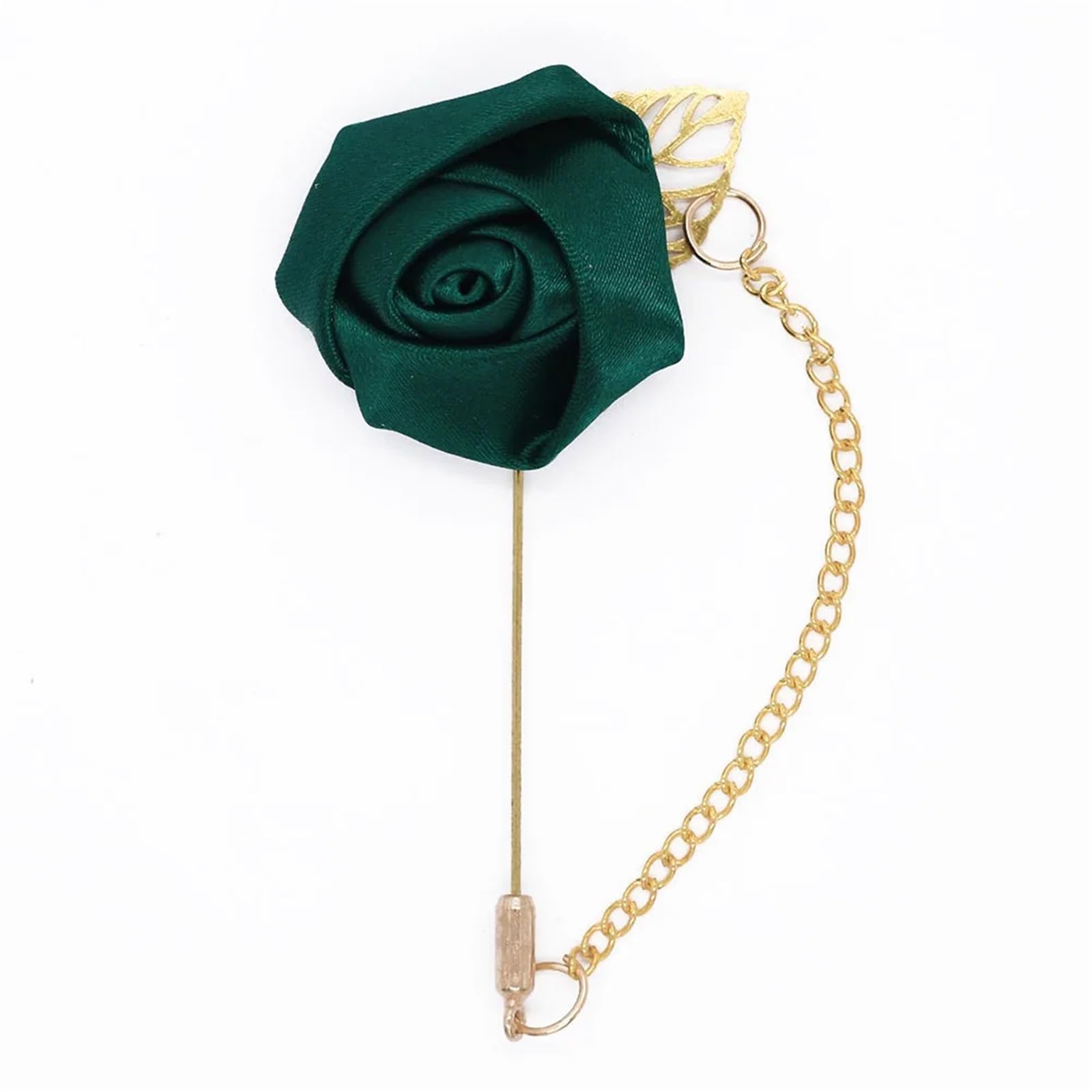 EYZJQSTUV Wedding corsage， Wedding Corsage Boutonniere Groom Lapel Pin Ribbon Rose Brooch Prom Decor(2)