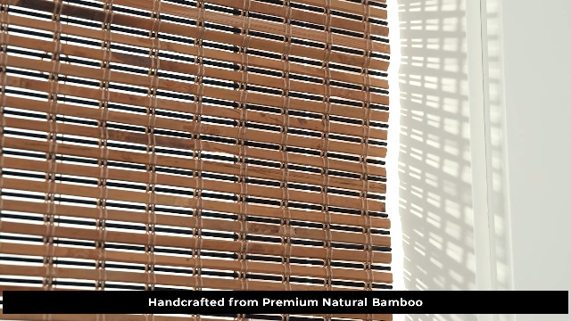 Amazon.com: UNISHADES Cordless Bamboo Roman Shades, 27.5×64 in