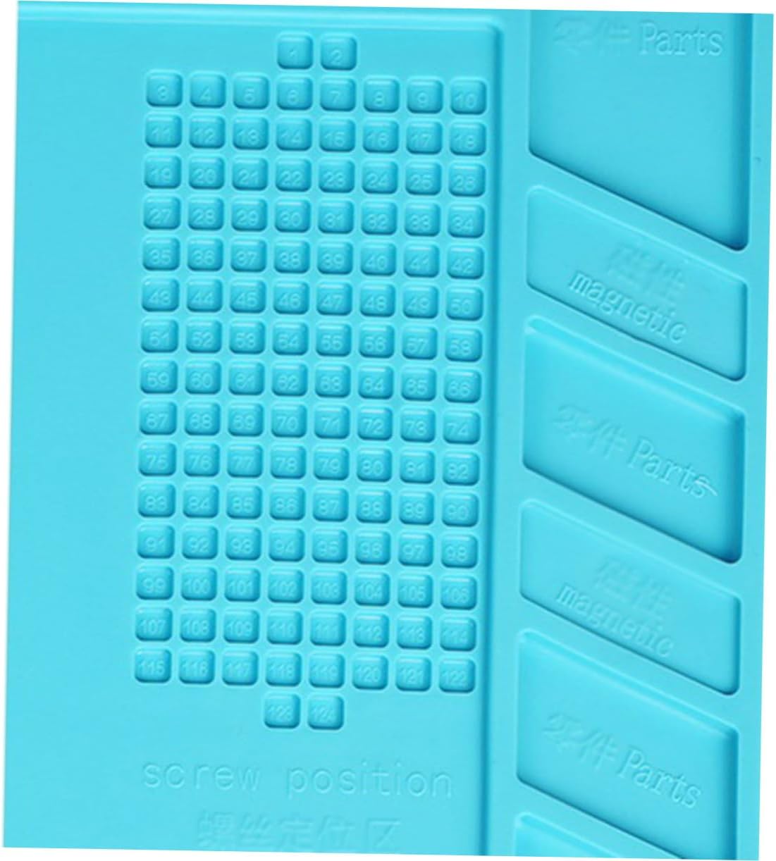 S Magnetic Silicone Repair Mat -static Pad for Electronics Phone Maintenance Non- Design Organized Sections for Tools and Components