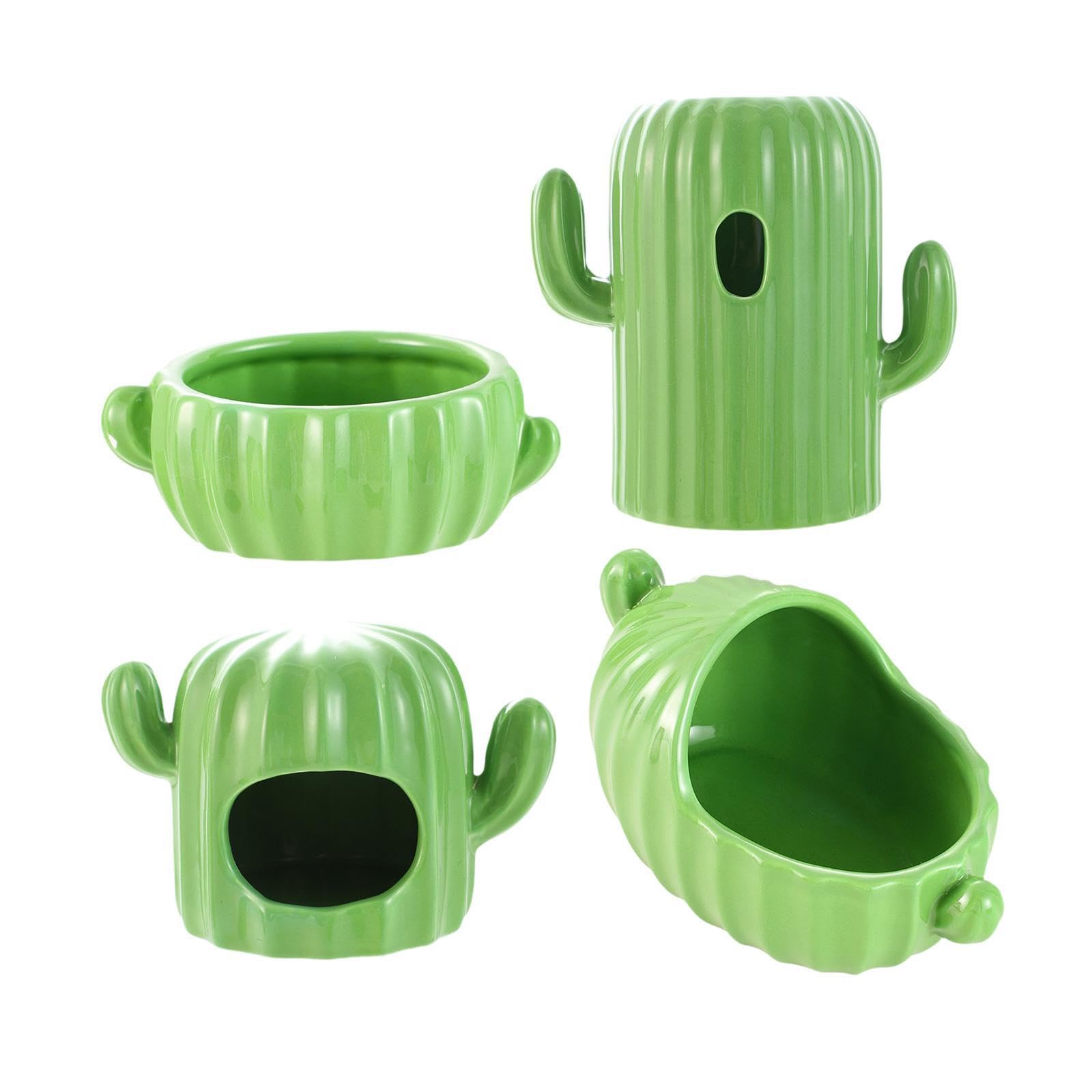 Kioalxz Unique Ceramic Hideout For Hamsters Offering Blend Of Aesthetic Charm And Practical Small Pets Which Is Convenient. Hamster Water Bottle Food Bowl