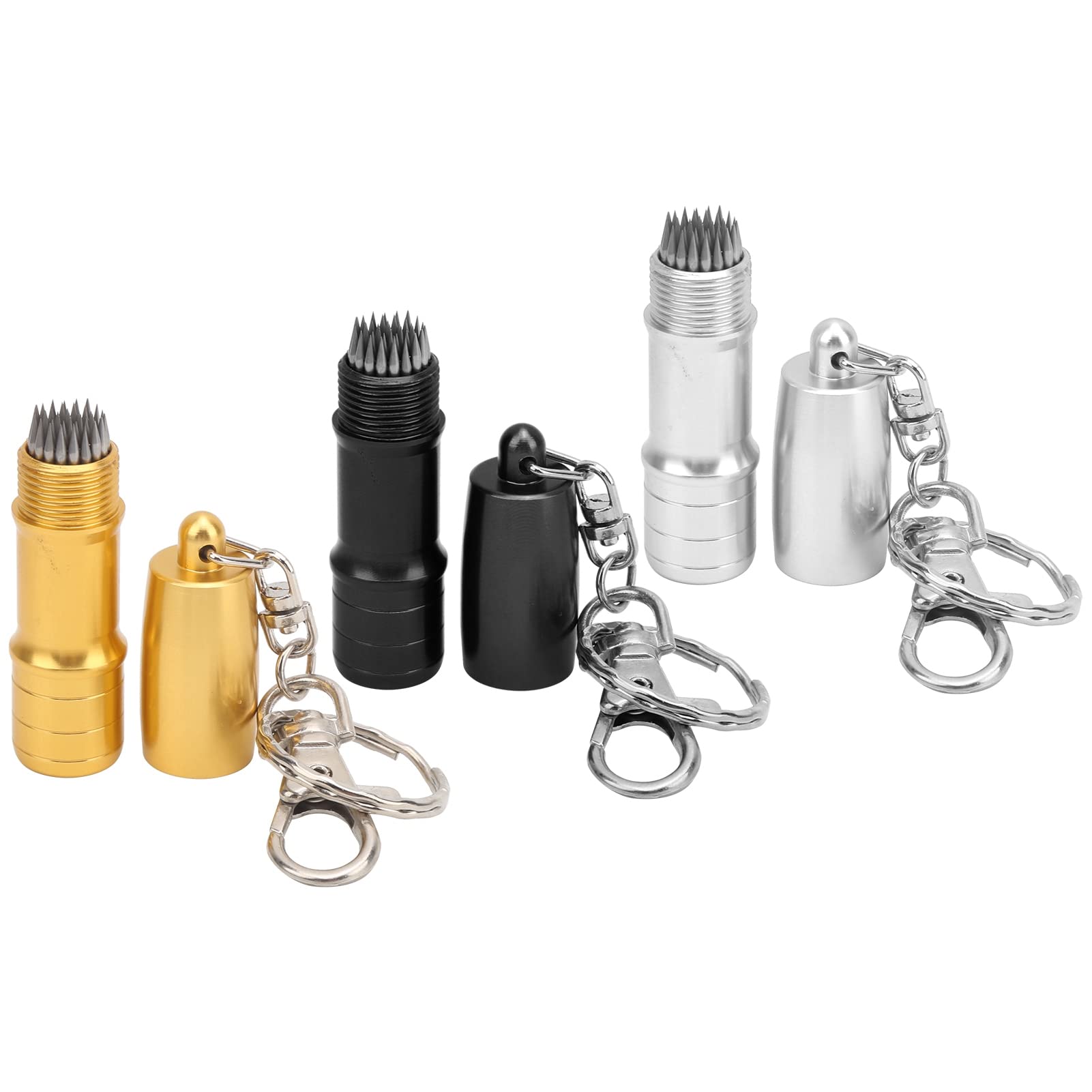 Alvinlite Billiard Cue Tip Shaper, Pool Cue Tip Aerator Pricker Snooker Club Head Special Repair Tool with Keychain Billiard Accessory #51 (Black) Snooker