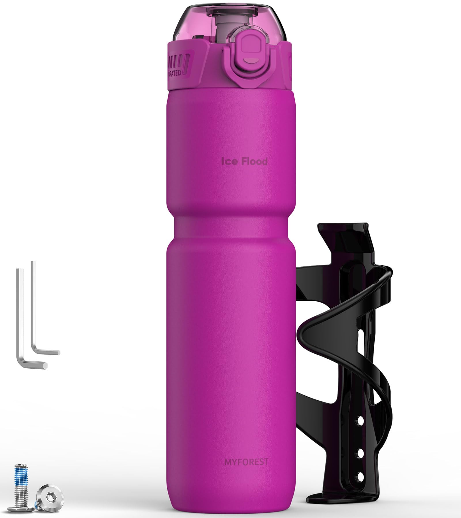 MYFOREST Sport Trinkflasche 1L, leichtes Tritan, Schnellöffn