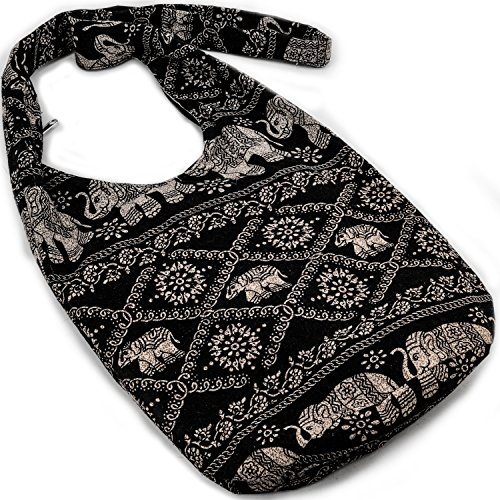 Hippie Crossbody Bag Thai Top Zip Hobo Sling Bag Handmade Hipster Messenger Bag2