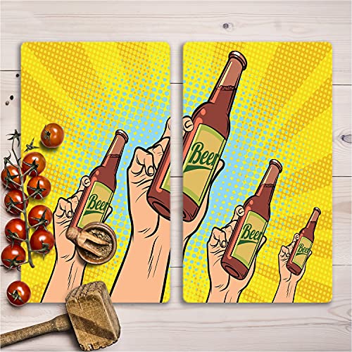 Tapis de découpe induction verre trempé pour apéro convivial