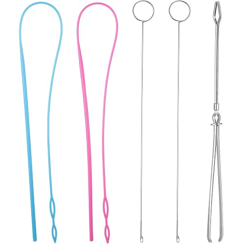 6 Pcs Sewing Loop Turner Kit with Drawstring Threader, Hook,