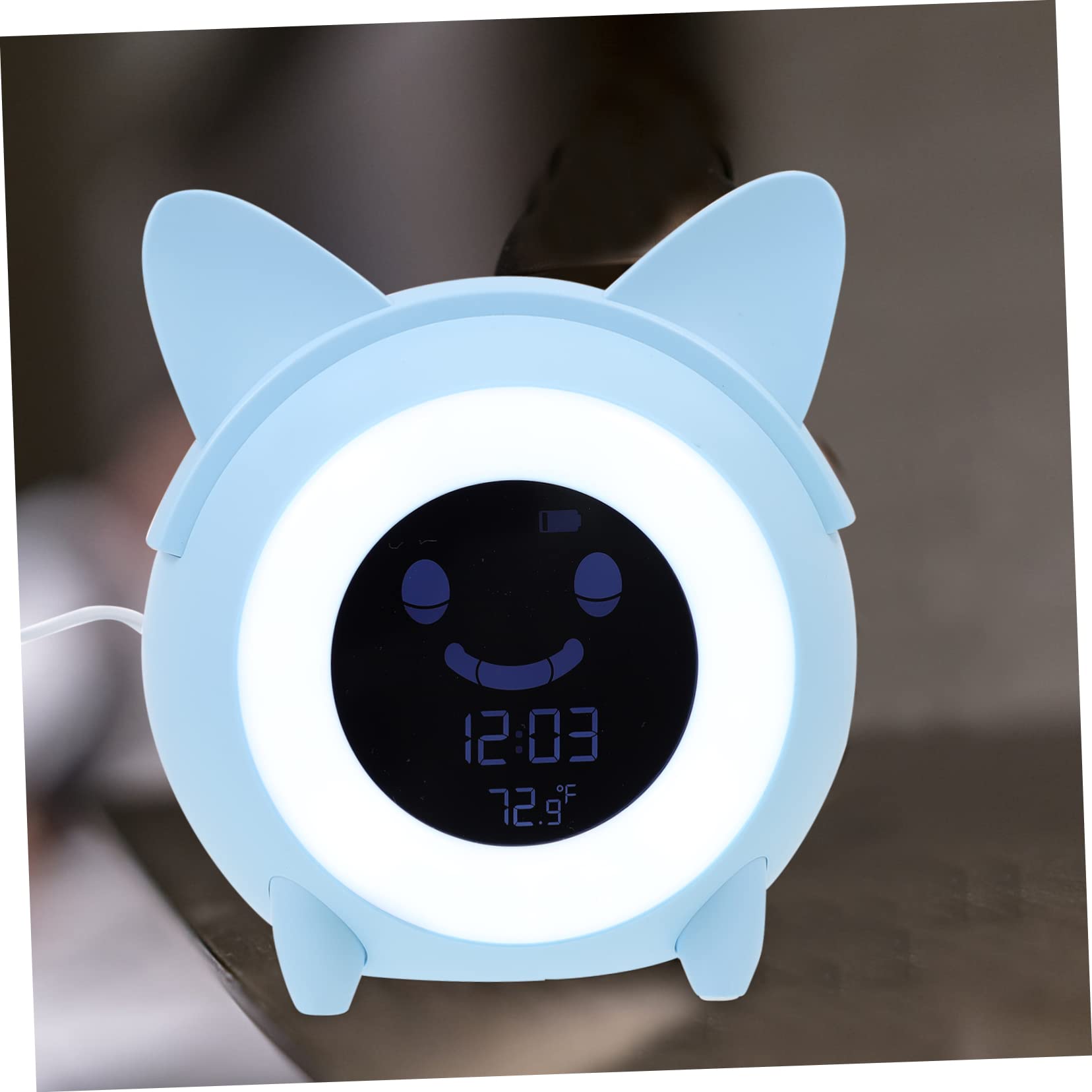 Cabilock Reloj Despertador Digital 1 Juego Niños Plástico Azul