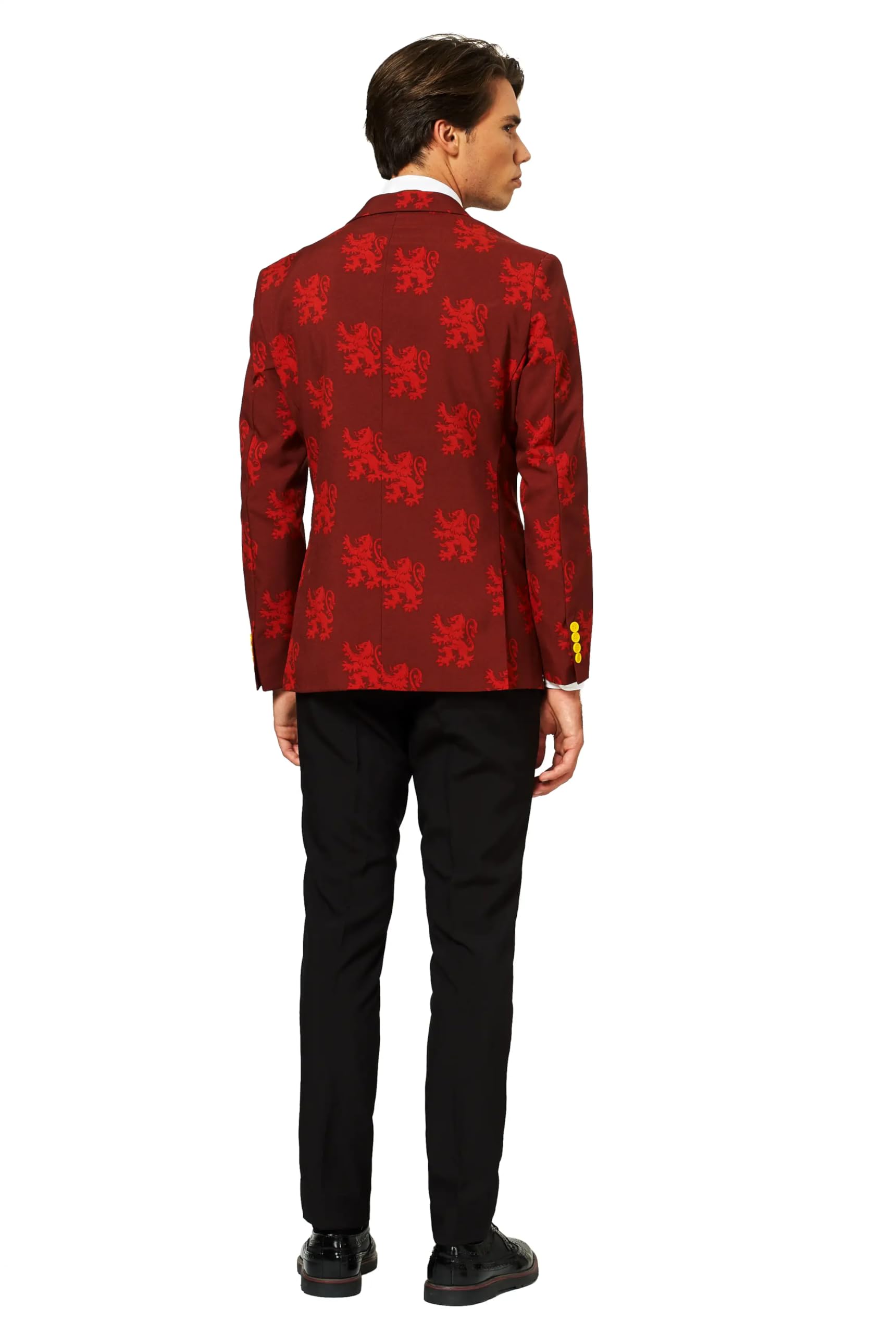 OppoSuits Kombinezon męski Meżczyzni OppoSuits – The Joker™ – Licensed Superhero Halloween Costumes for Men – Full Suit: Jacket, Pants and Tie