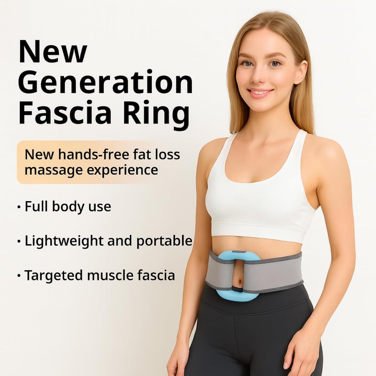 Electric Fascia Massage Ring – 5-Speed Adjustable Vibration Massager for Deep Tissue Muscle Relief, Body Sculpting, Pain Relief & Recovery, Portable for Neck, Shoulder, Back, Waist & Legs - Image 2