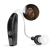 Vista 25 de MSA 30X Amplificador de sonido detrás de la oreja, amplifica el sonido 30 veces, ligero, prácticamente invisible, cómodo, volumen ajustable, carga
