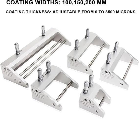 Wet Film Preparation Apparatus, Adjustable Coating applicator, for Printing, Paint, coatings, Laboratory Doctor Blade Coating Machine, Casting Doctor Blade (150mm)