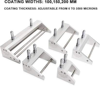 Wet Film Preparation Apparatus, Adjustable Coating applicator, for Printing, Paint, coatings, Laboratory Doctor Blade Coating Machine, Casting Doctor Blade (150mm)