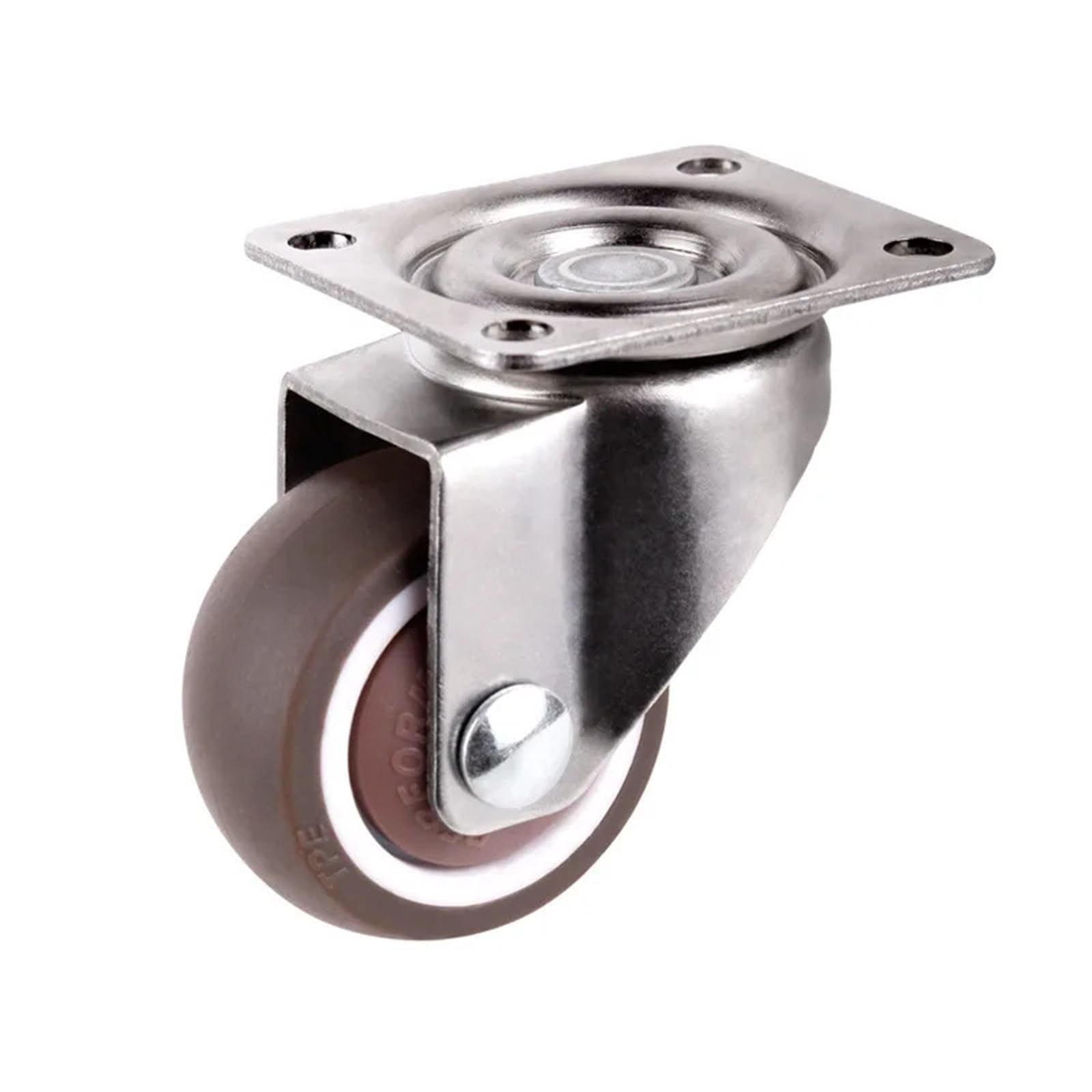 Caster Wheels, 1/1.25/1.5/2 Inch Furniture Casters Wheels Rubber Swivel Castor Trolley Rubber Caster with Brake(A,1.5 inch)