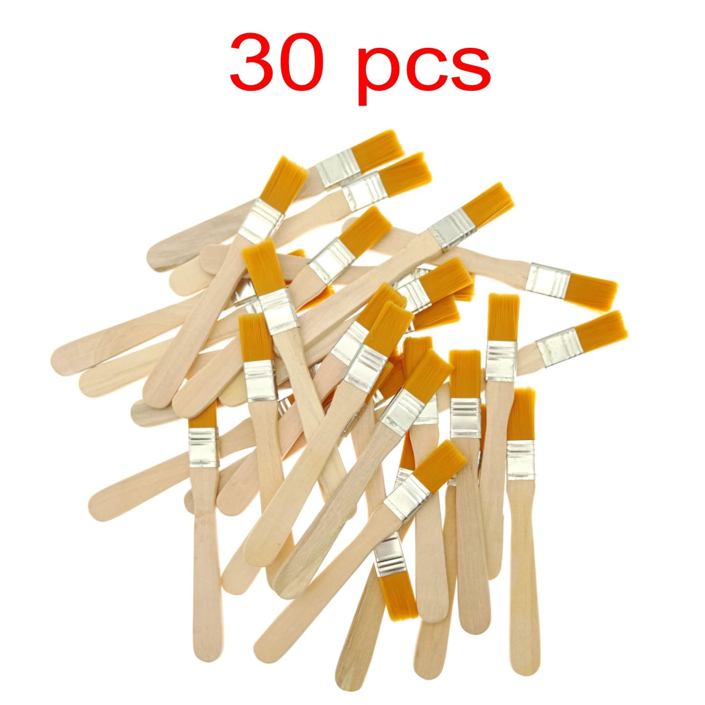 JZK 30 pennelli piccoli con manico in legno per pittura acrilica, spazzola per la pulizia della tastiera, strumento per pittura, mini spazzola per la pulizia della polvere, pennelli usa e getta per