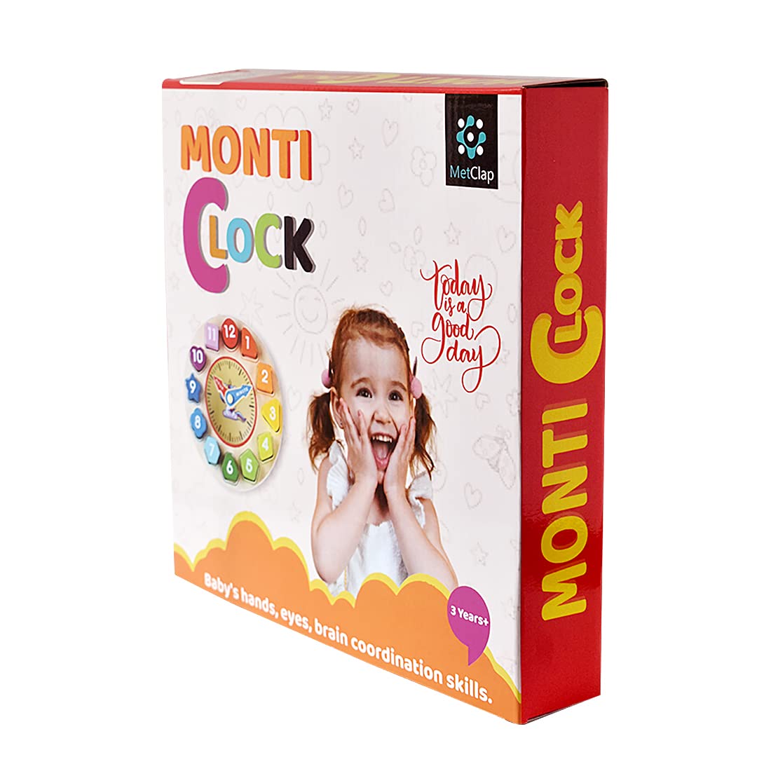 Metclap Kids Educational Watch - Montessori Digital Learning Toy | Wooden Time Learning Clock | Interactive Toy for Toddlers | Ideal for Children Aged 3-8 2