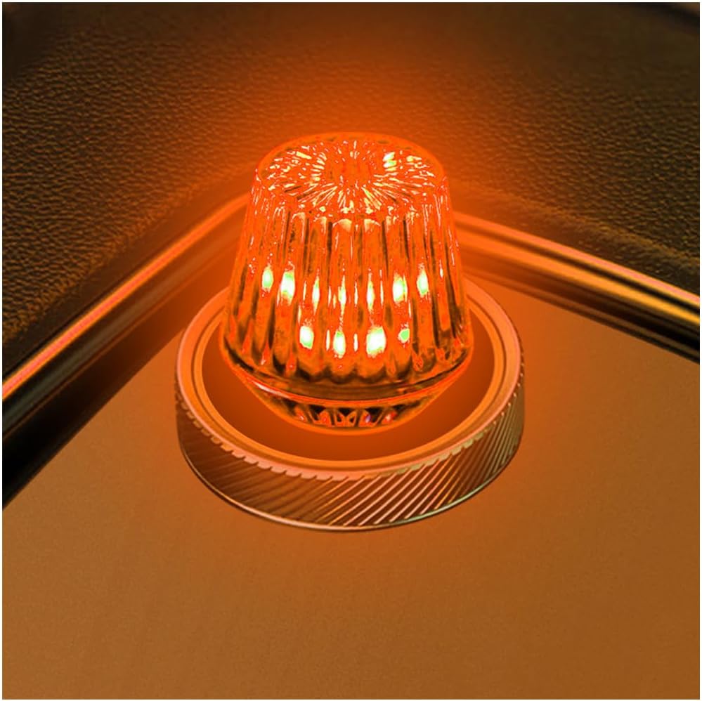 Osilly Mini Car USB LED Light, 5V Plug-in Vehicle Interior NightLight Atmosphere Lamp, Portable USB Interface Automotive Inside Ambient Light Decoration, Universal for SUV Sedan Truck (Yellow)