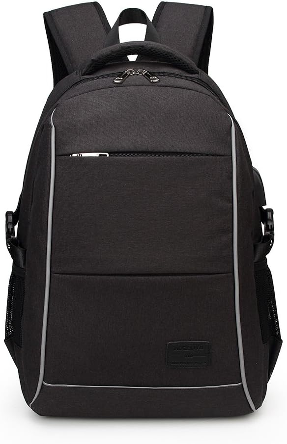 Laptop Backpack, WInblo 15.6 Inch College Backpack with USB Charging Port & Headphone interface Business Laptop Backpack Light Weight Travel Backpack for Men Women (Black)