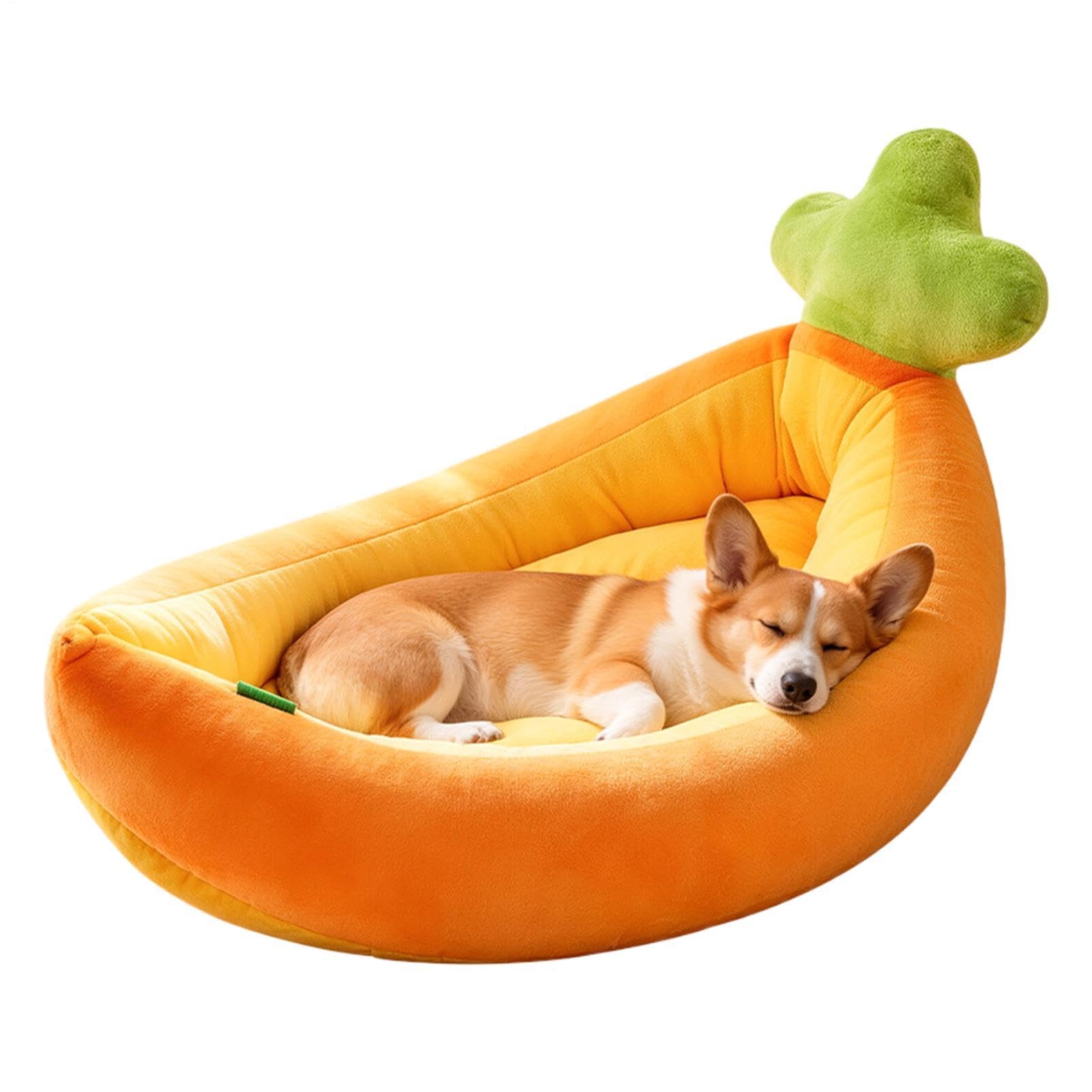per cani a forma di carota, lavabile, calmante, morbido, divertente