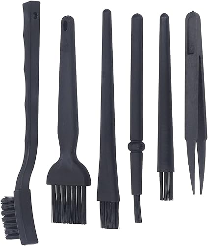 Miniatura 5 de Cepillo de teclado portátil antiestático, cepillo de limpieza electrónica con pinzas, cepillo antiestático, aspiradoras de computadora