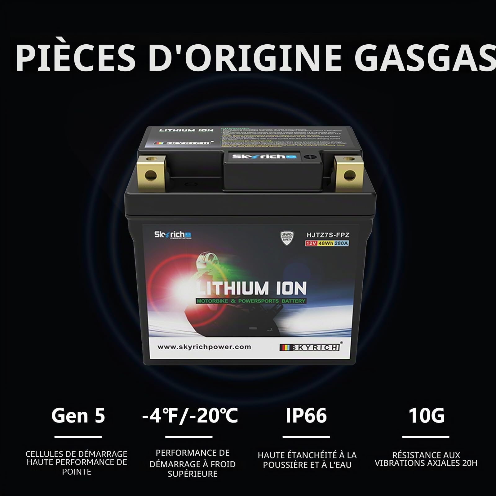 Batterie au lithium SkyRich HJTZ7S-FPZ