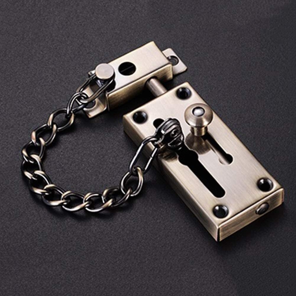 Catena di porta anti-furto Catena di sicurezza for porta, lucchetto a catena di sicurezza limitatore, chiavistello for porta di sicurezza standard antifurto Detrazione antifurto in acciaio inossidabil