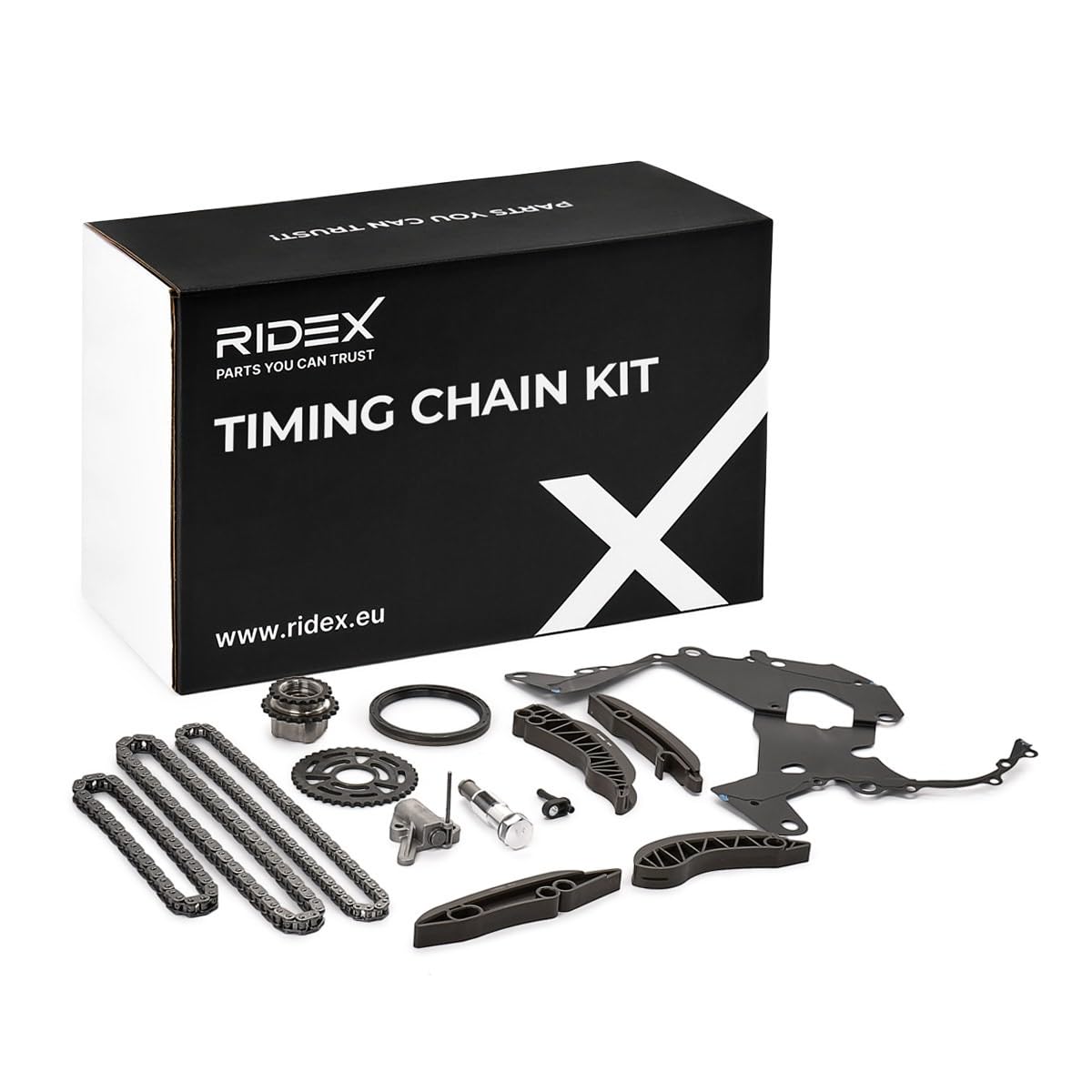 RIDEX 1389T3327 Kit de cadena de distribución con cadena bomba de aceite con ruedas dentadas Compatible con BMW 5 Touring F11