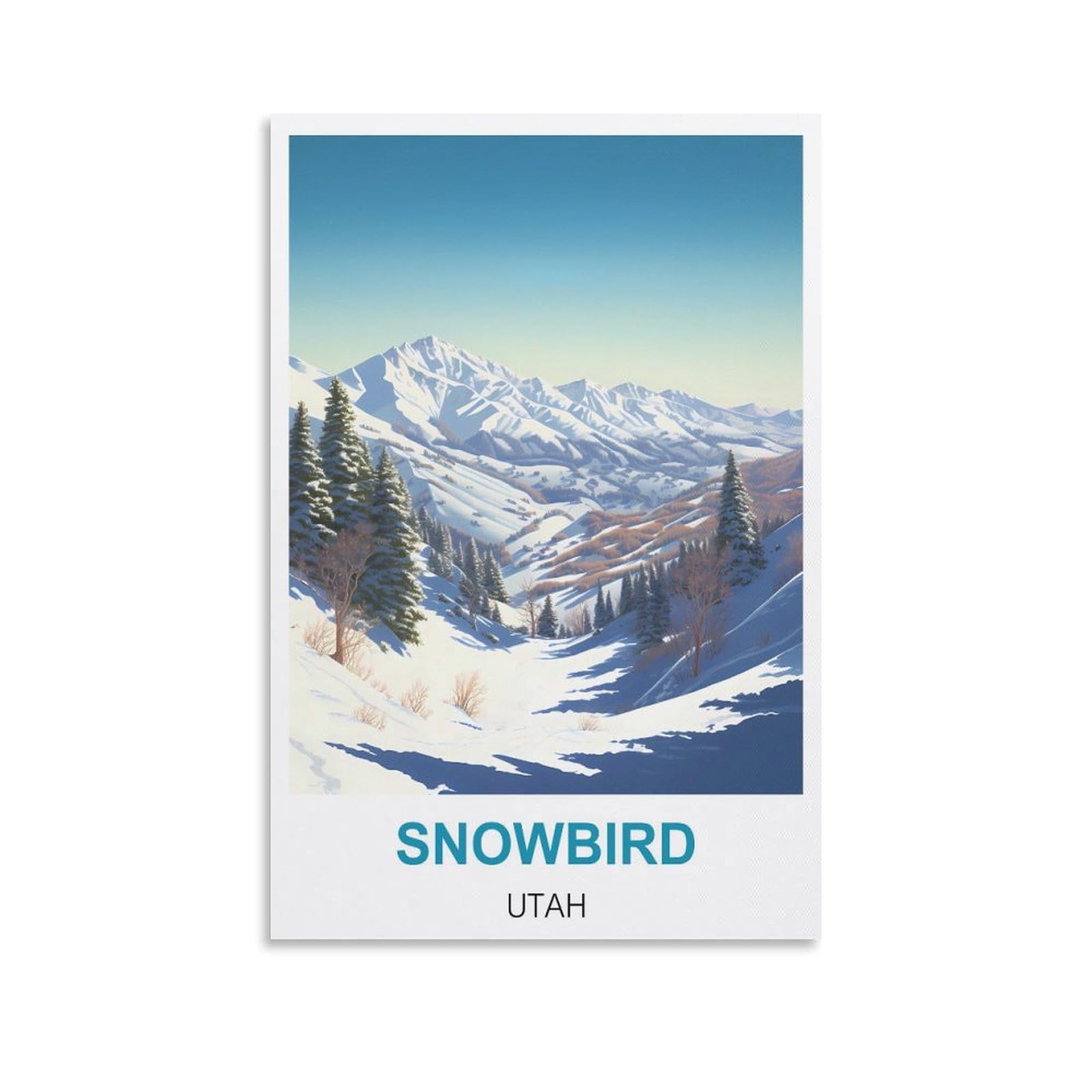 Vintage Tin Signs Snowbird Utah,Art Plaque Poster Wall Decor for Home Tool Room Bar Club Restaurant Cafe 15x30cm