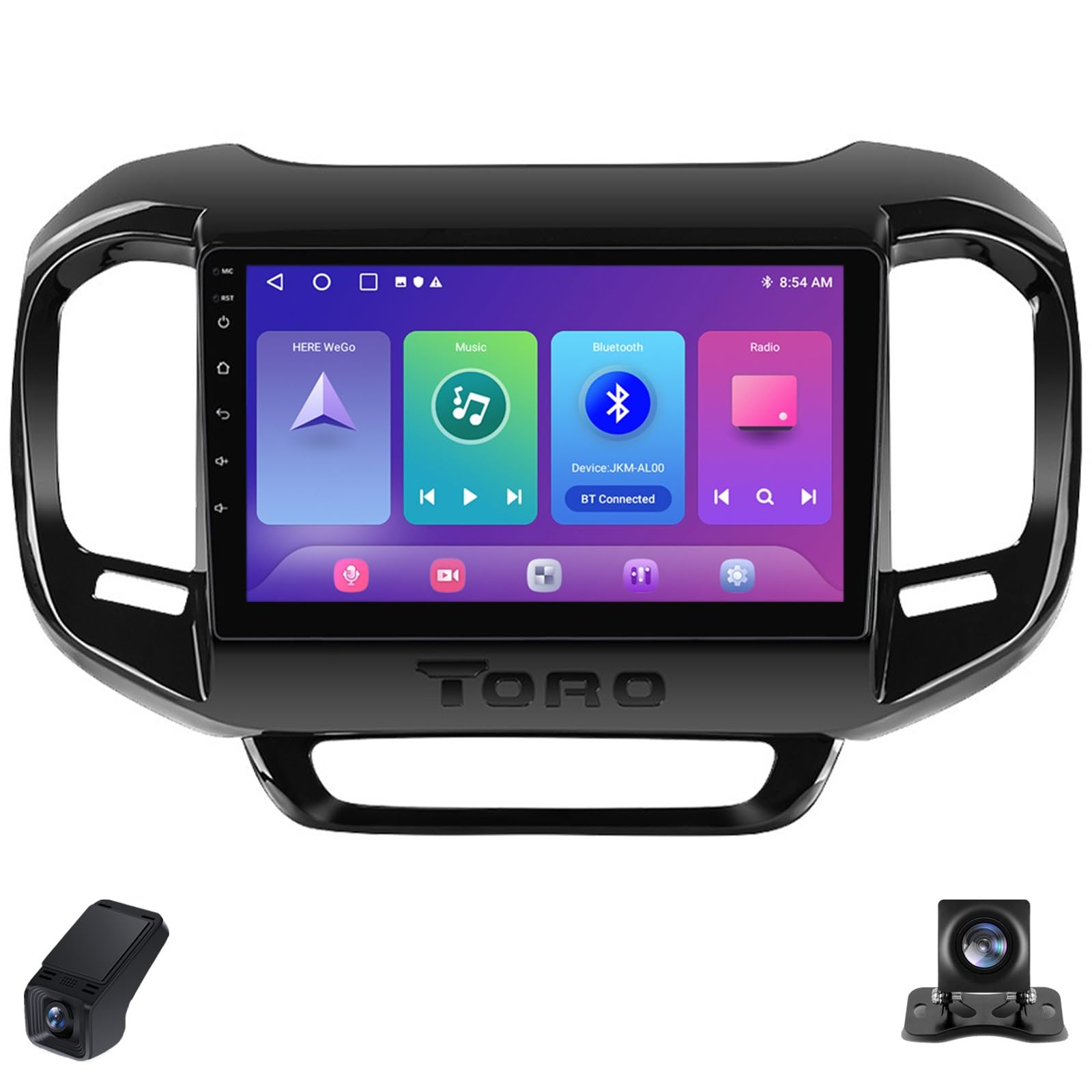 Radio Samochodowe Android Ekranem Dotykowym dla Fiat Toro 2017-2020 9-Inch Radio Samochodowe CarPlay/Android Auto/GPS/Bluetooth/WiFi/Radio FM/ADAS DVR/Kamera cofania/SWC(X2)