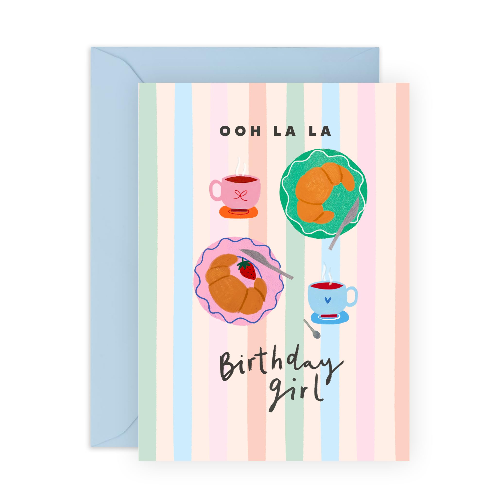 French-Themed Birthday Card for Her – “ Ooh La La ” – Gift for Girlfriend, Sister, Aunt, Mom, Niece, Friends, Besties, BFF, Wife, Colleagues - Cute