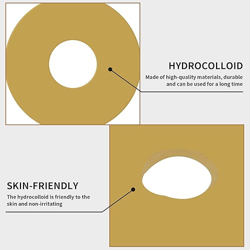 Miniatura 5 de 20 anillos de barrera para ostomía, anillos moldeables de ostomía de 0.157 in de grosor, anillos extensores hidrocoloides para bolsas de colostomía