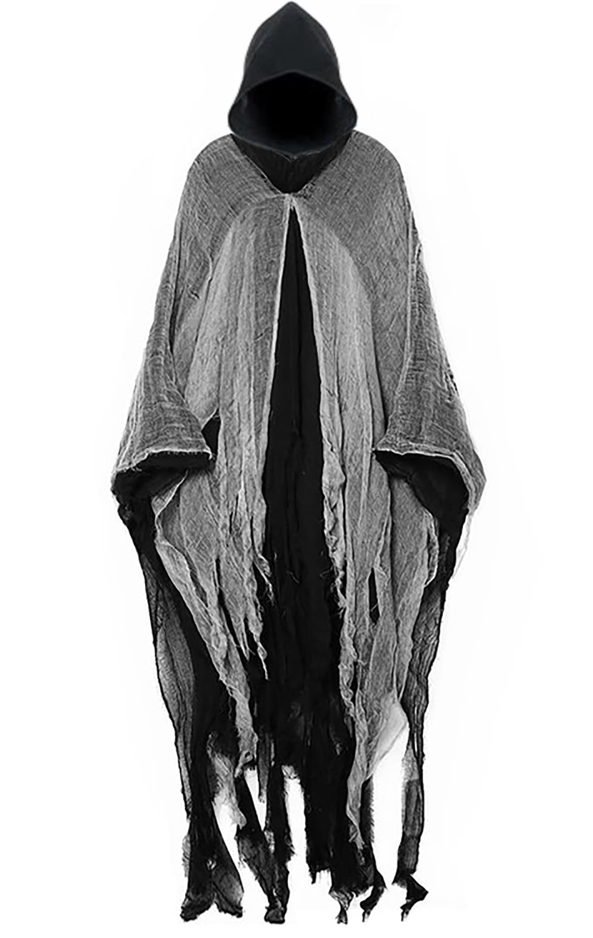 Halloween Horror Grim Reaper Costume Men Scary Cloak Witch Costume Men Women Hooded Cape for Adult Cosplay Props
