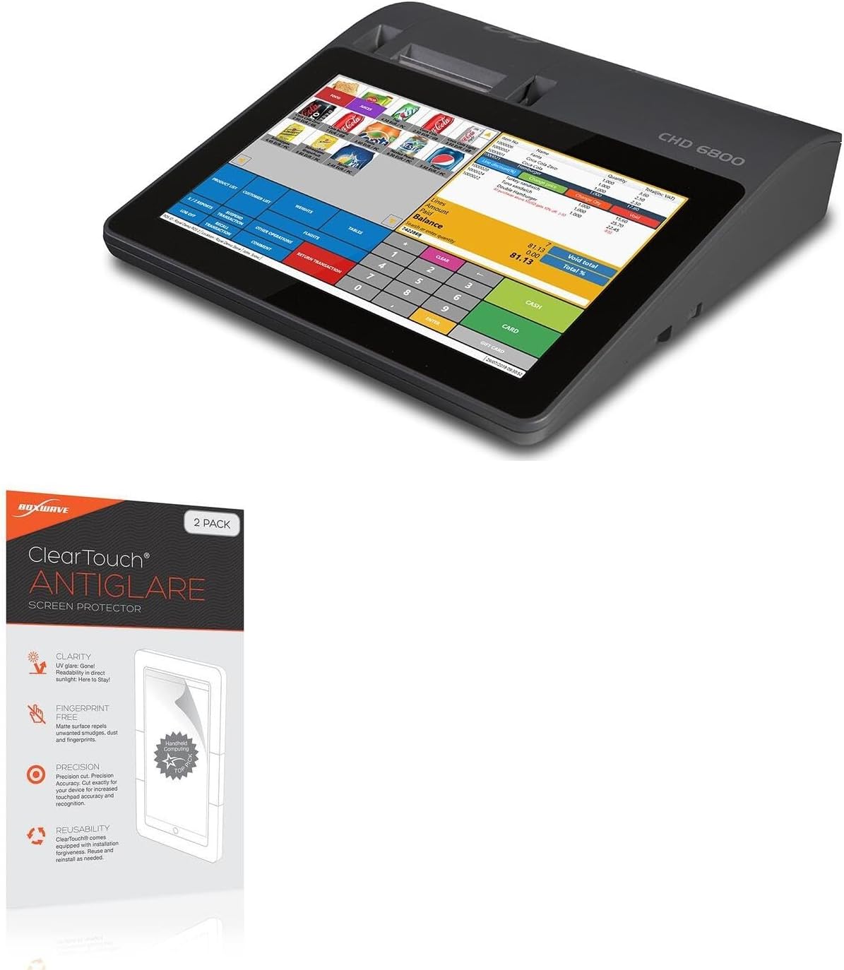 BoxWave Screen Protector Compatible with CHD 6800WP - ClearTouch Anti-Glare (2-Pack), Anti-Fingerprint Matte Film Skin