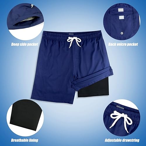 Vista 7 de LUCOWEE Traje de Baño para Niños, Forro de Compresión Suave sin Rozaduras, Pantalones Cortos de Natación de Secado Rápido, Ligeros, UPF 50+, Traje