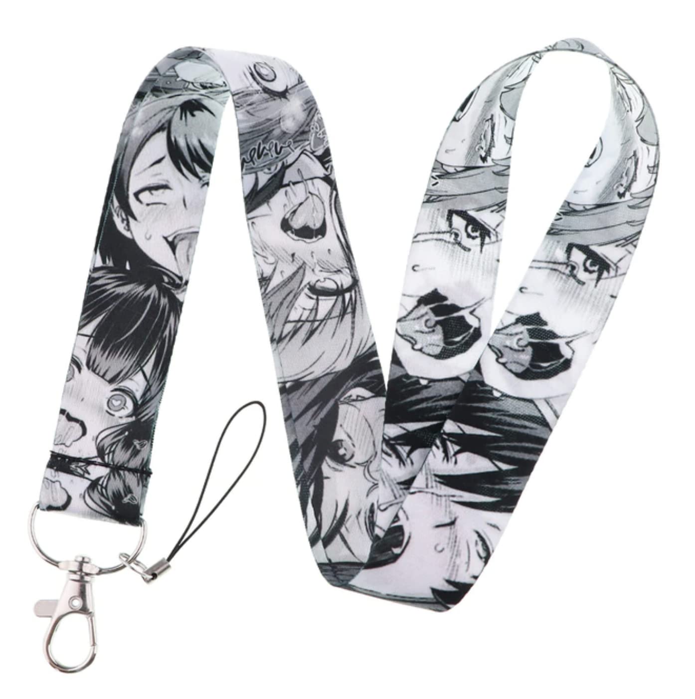 PinstantPinstant Anime Manga Hentai O Orgasm Face Adult Erotic Waifu 17.7" Neck Lanyard Keychain Holder ID Badge Mobile Phone Pin Strap
