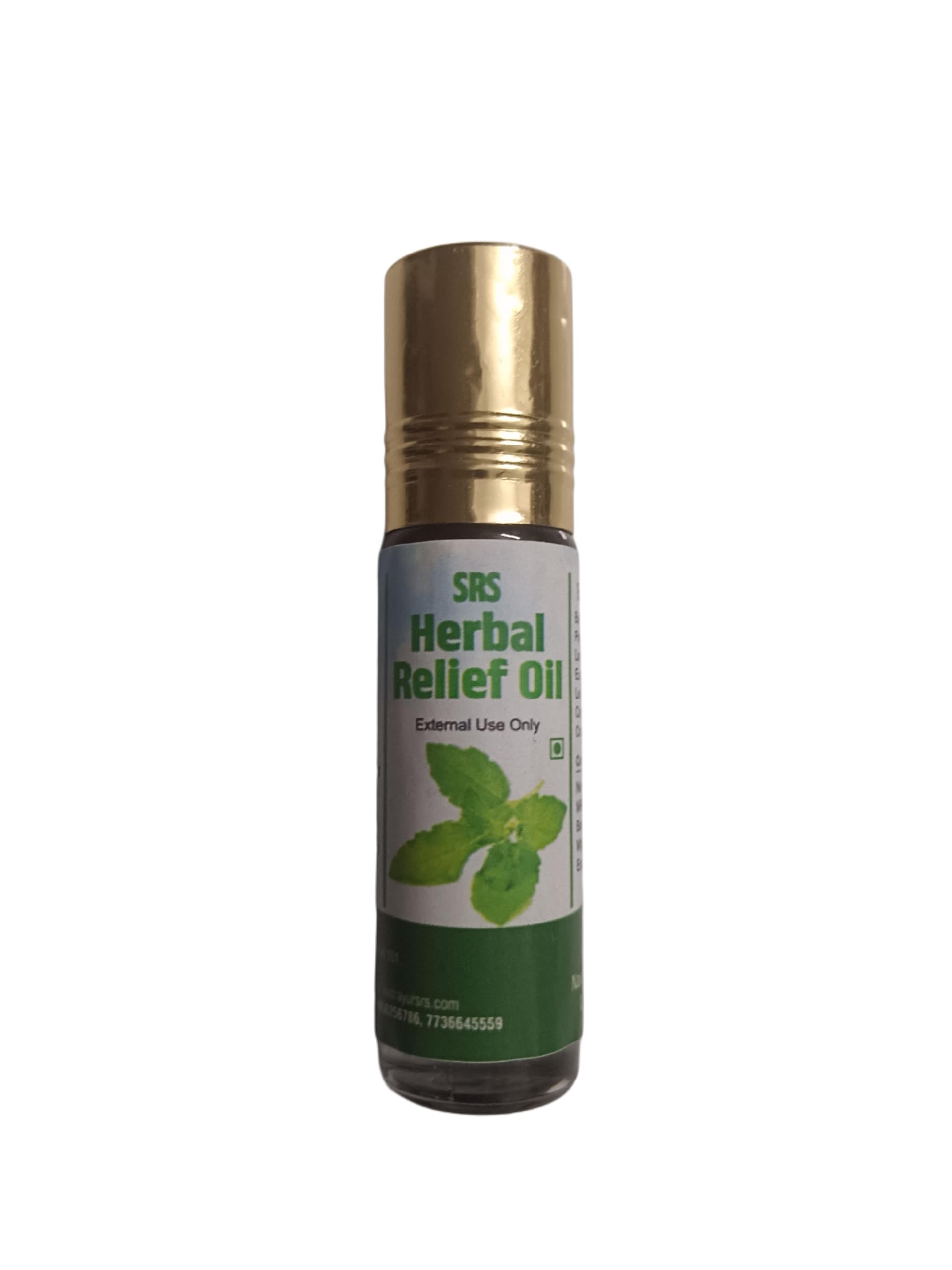 SRS Herbal Relief Oil for Headache, Body Pain, Cough and Cold, External Use