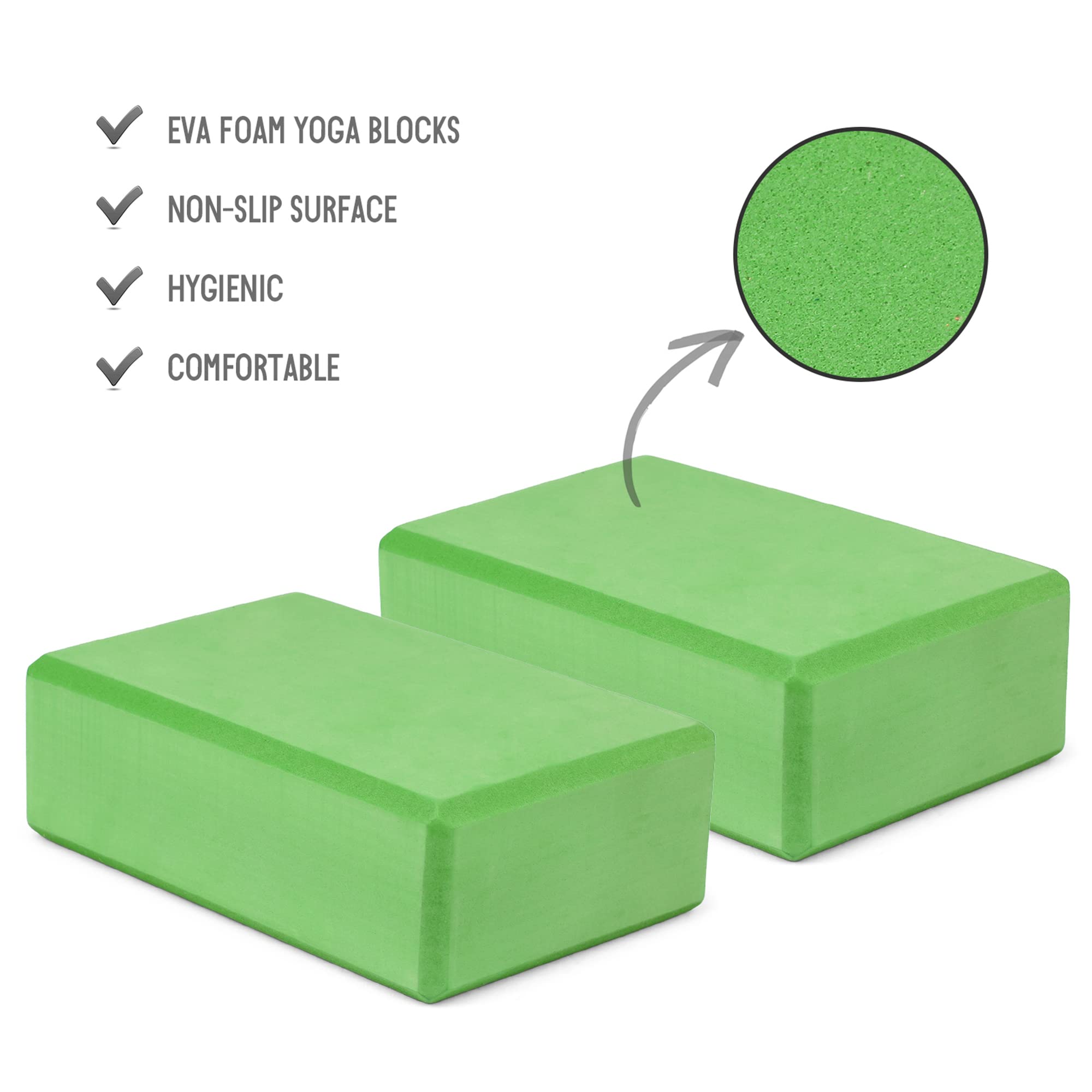 3Szt Zestaw Bloków Eva Yoga Pilates Brick Sprzęt Do ćwiczeń Do ćwiczeń Treningowych Blok Piankowy Pas Do Rozciągania Pomoc Yoga Bolster