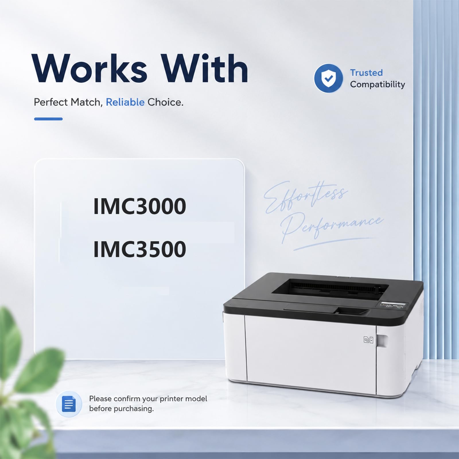 Cartuccia di toner IM C3000, Sostituzione nera ad alta resa per la stampante Ricoh LaserJet IMC3500 IMC3000, Stampe ad alta velocità, Immaging accurata, Alta resa, 31000 pagine,2Pack