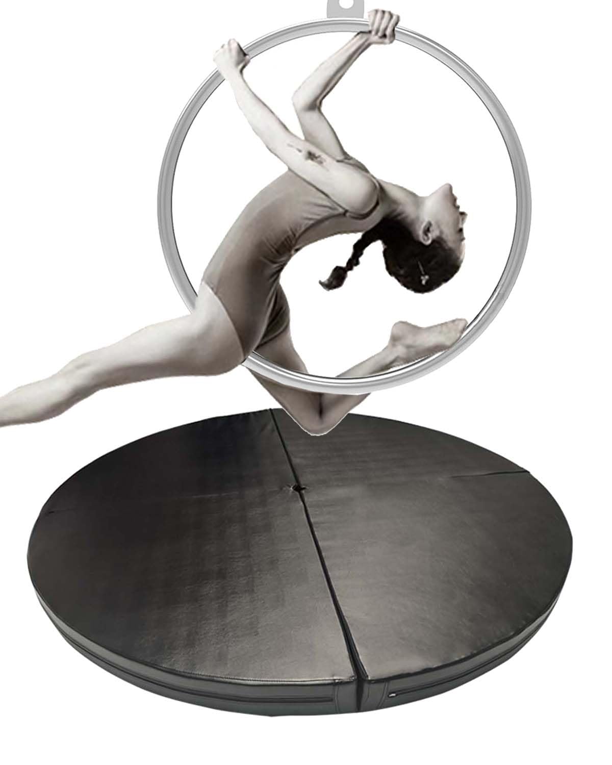 Aerial Hoop Protection Mat/Pole Dance Crash Mat, Kid Adult Heavy Duty Dance Pole Mat, Waterproof Anti-Slip Exercise Mat for Aerial Yoga Gym(Black,120cmx3cm(47