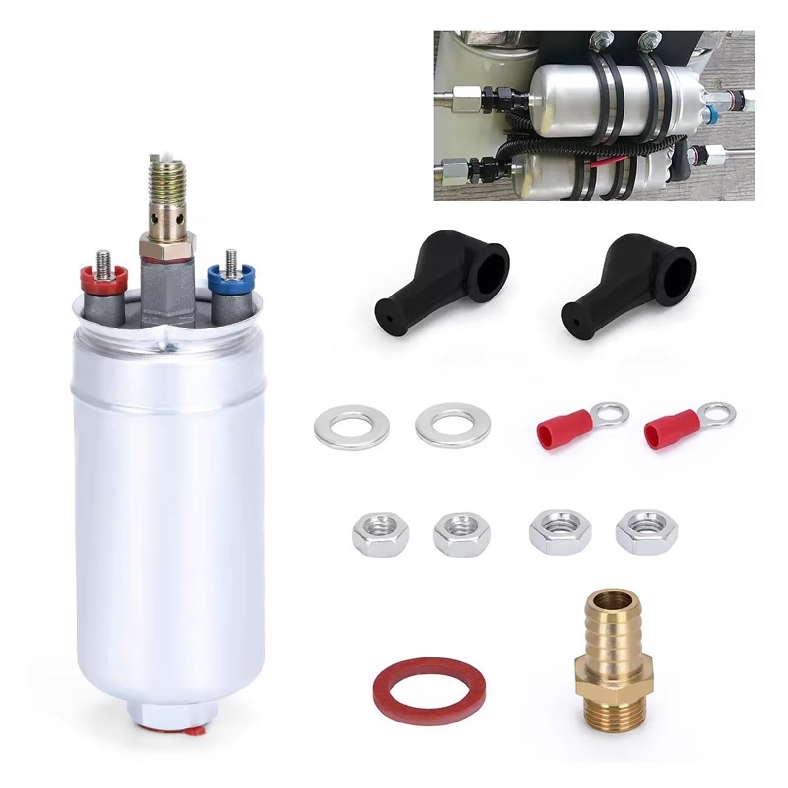 Pompa Benzina Benzina Pompa Carburante 044 OEM: 0580 254 044 Poulor 300lph Fornita Con Confezione Bianca LZ-FPB044 Pompe Carburante Moto