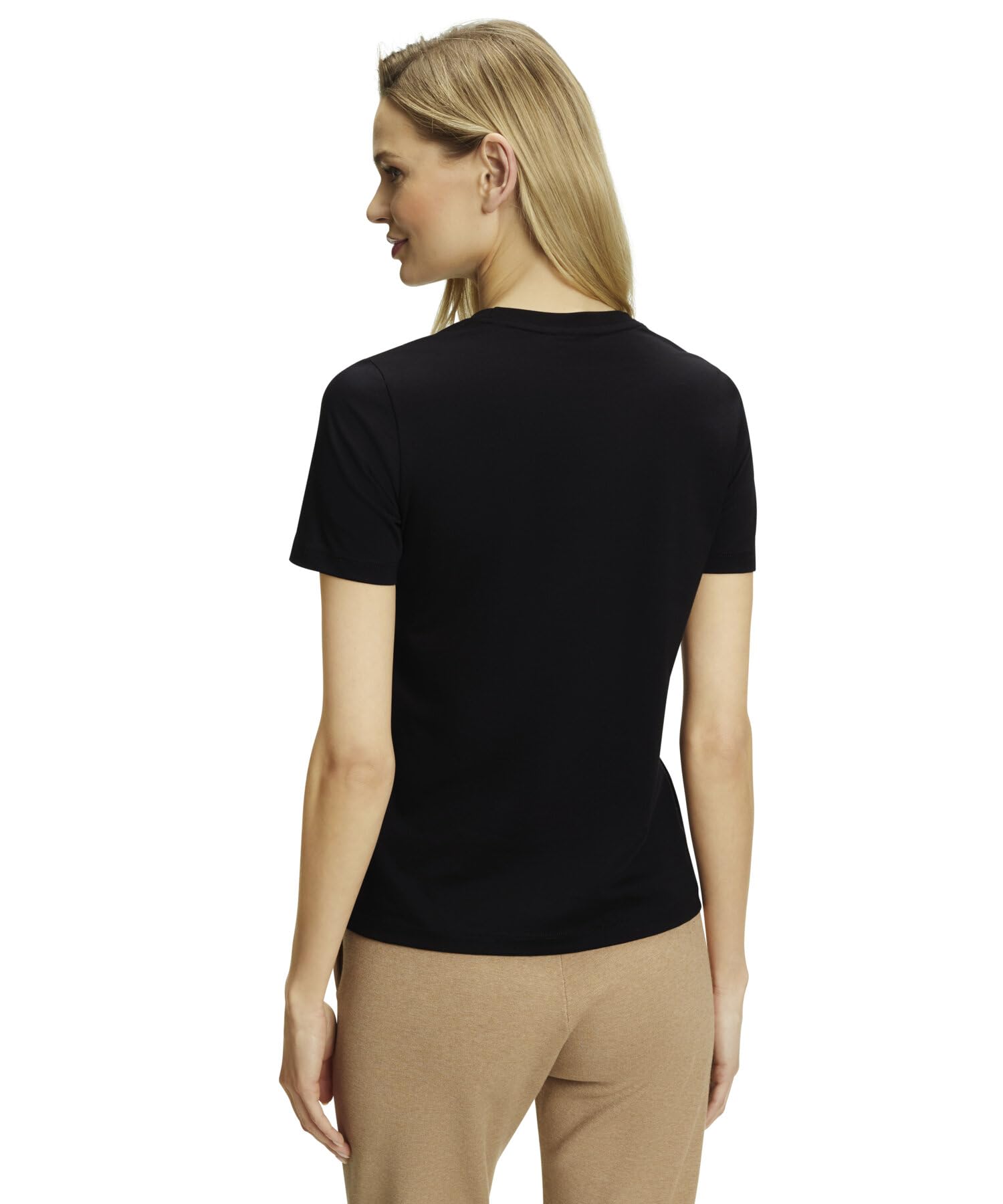 FALKE Mujer Basic Round Neck Camiseta Suave Manga Corta cómoda Ligera Transpirable algodón 1 Pieza