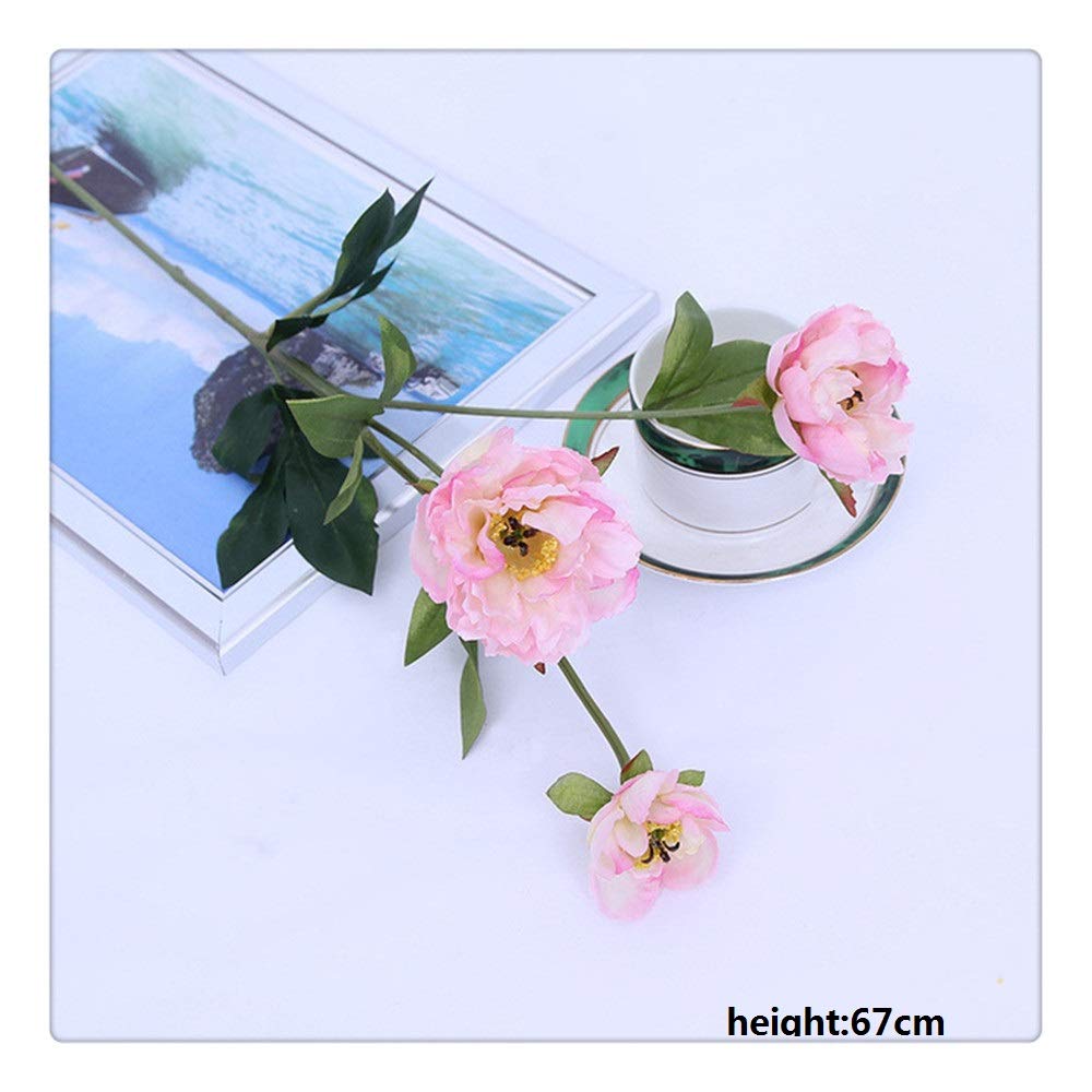 Bouquet di Fiori Artificiali Peonia Bouquet Seta Rosa Casa per Feste Cerimonia di Nozze Decorazione Fiore Regalo di Natale Fiore Forniture da Parete 67cm