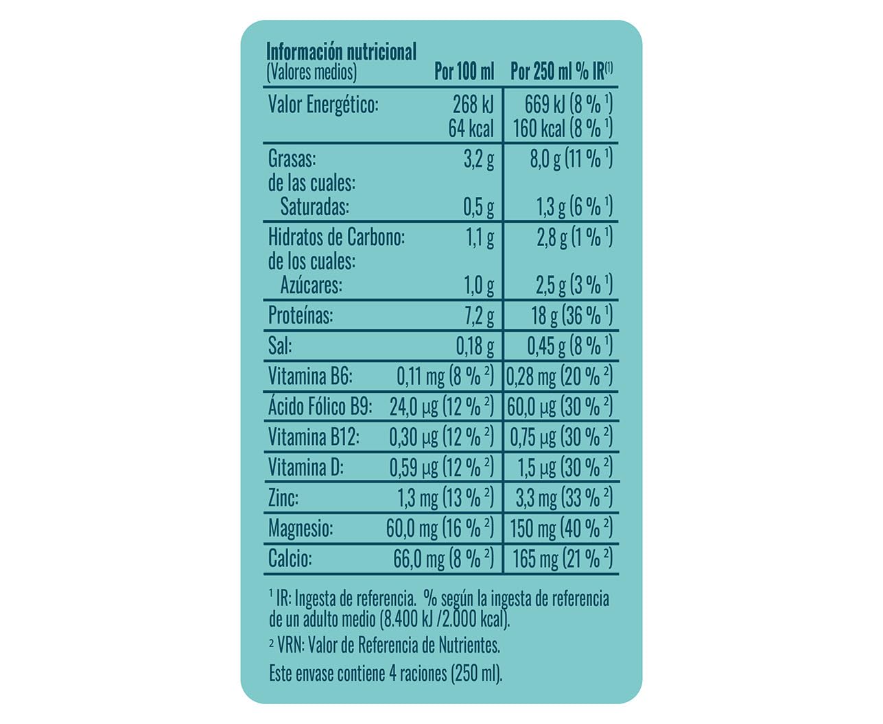 Calidad Pascual Dinamic Protein - Bebida 100% Vegetal, de Soja y Guisantes, con 72 g de Proteína, Bajo en Azúcares, Sin Gluten - Brik 1L
