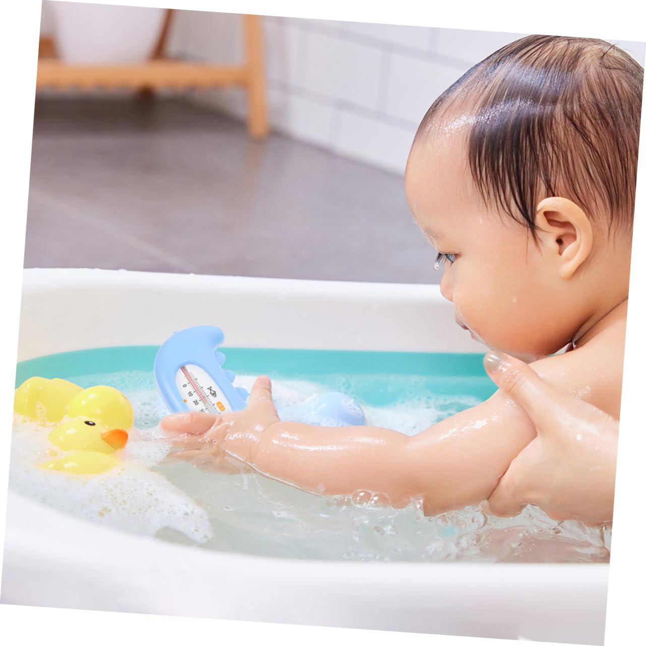 4 Set Termometro Per Piscina Di Facile Lettura Temperatura Del Bagnetto Termometro Per La Temperatura Del Bagno Ad Acqua Acqua Vasca Pp Sky-blue 2 Pezzi*4